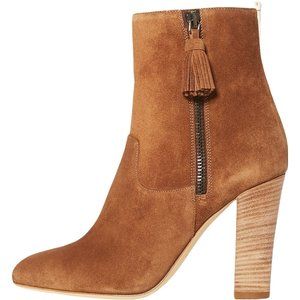 SJP by Sarah Jessica Parker Jackson Booties Boots Suede Fringe - Tan 36  6 NWB